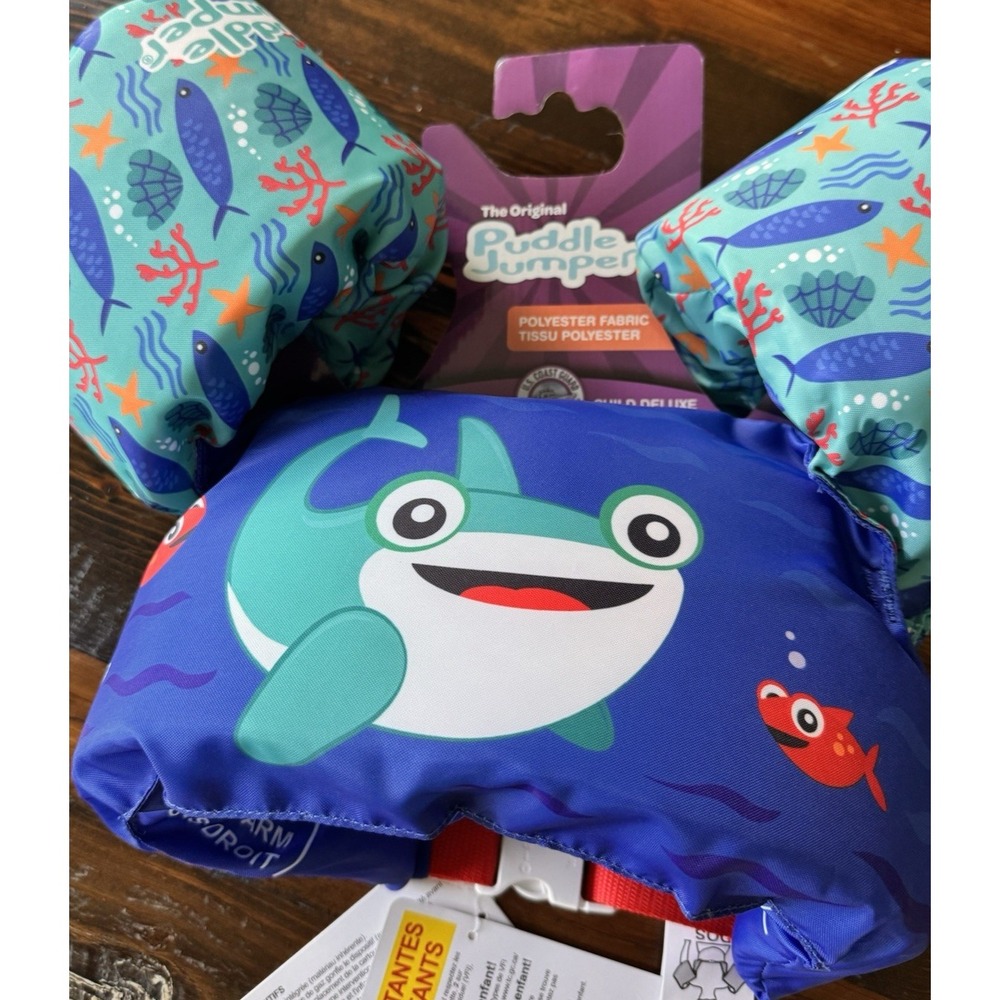 The‎ Original Puddle Jumper Child Deluxe Life Vest Bestway. 33-55lbs Shark Theme
